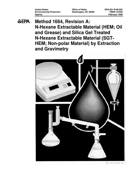 epa 1664 gravimetric method|epa 1664a oil grease.